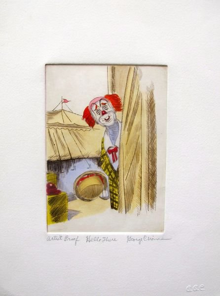 GEORGE CRIONAS /"HOMAGE TO MODIGLIANI/" Hand Signed Limited Edition Etching Art